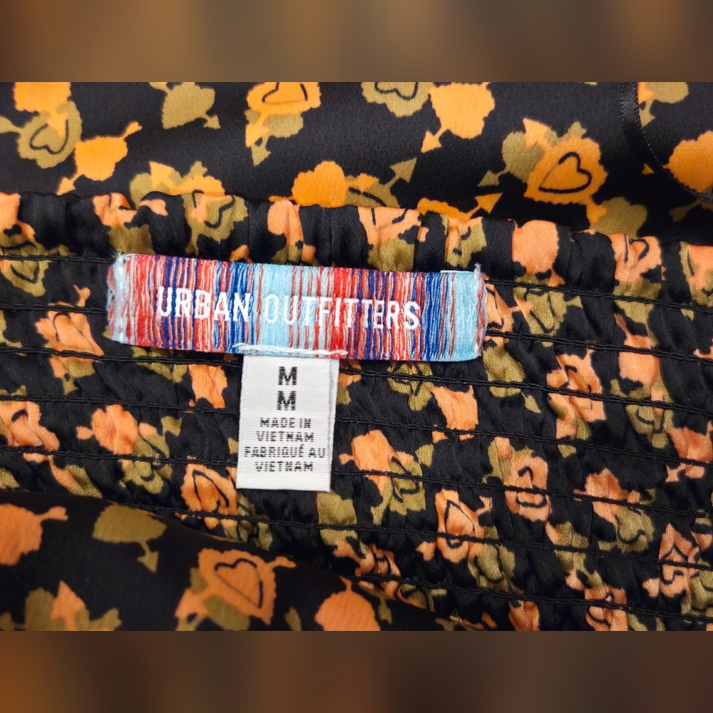 Urban Outfitters Black and Orange Midi Dress - Picture 16 of 16